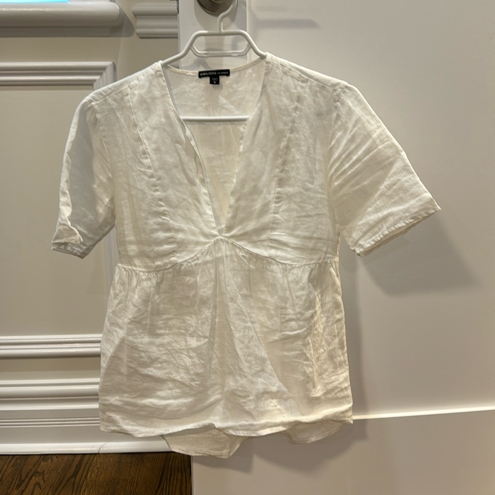 White linen shirt size small